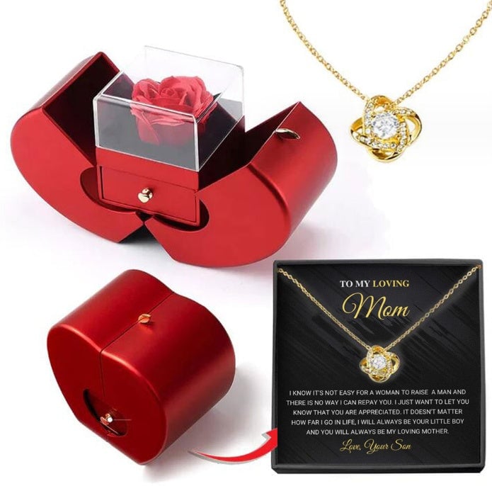 Eternal Love Necklace with Apple Gift Box
