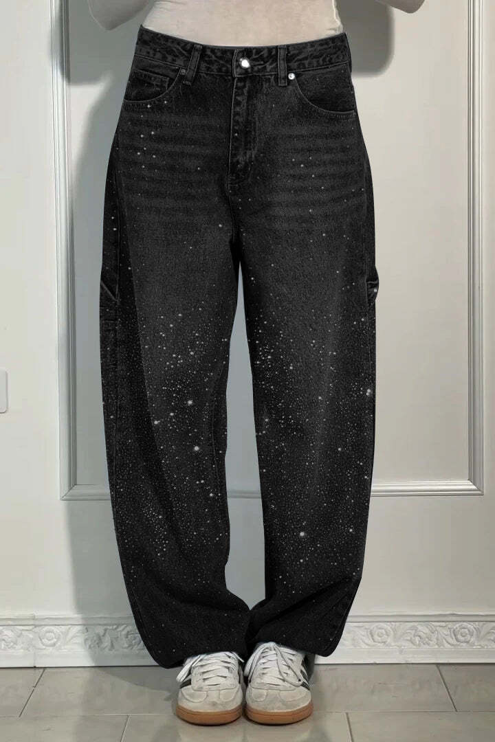 SparkleDenim™ Harem Jeans met Strass-steentjes