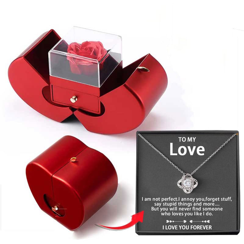Eternal Love Necklace with Apple Gift Box