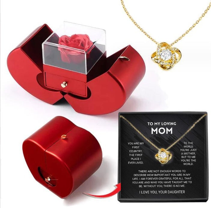 Eternal Love Necklace with Apple Gift Box