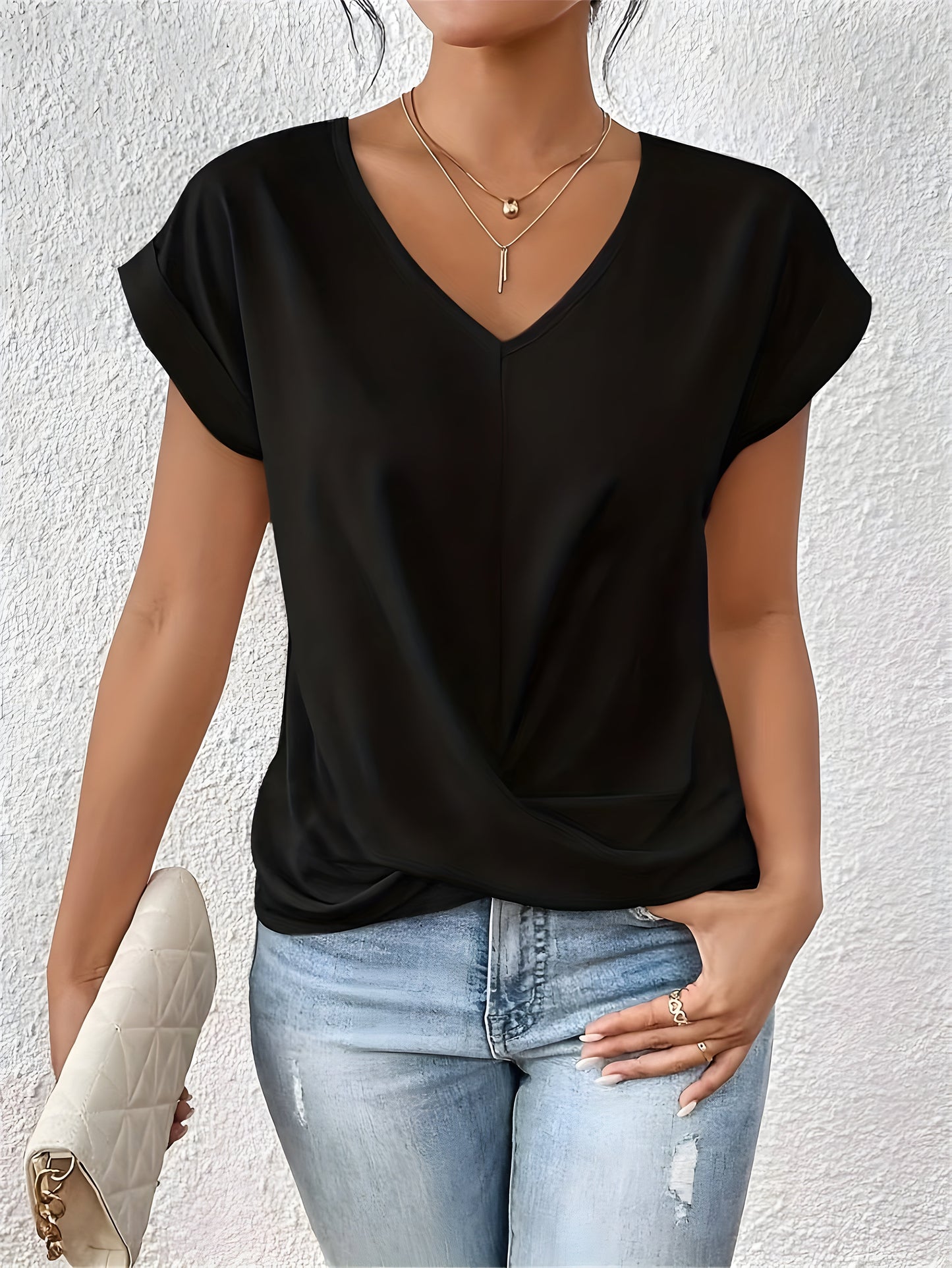 Emma™ | Casual T-shirt met V-hals -  Perfect voor de Lente!