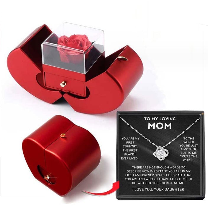Eternal Love Necklace with Apple Gift Box