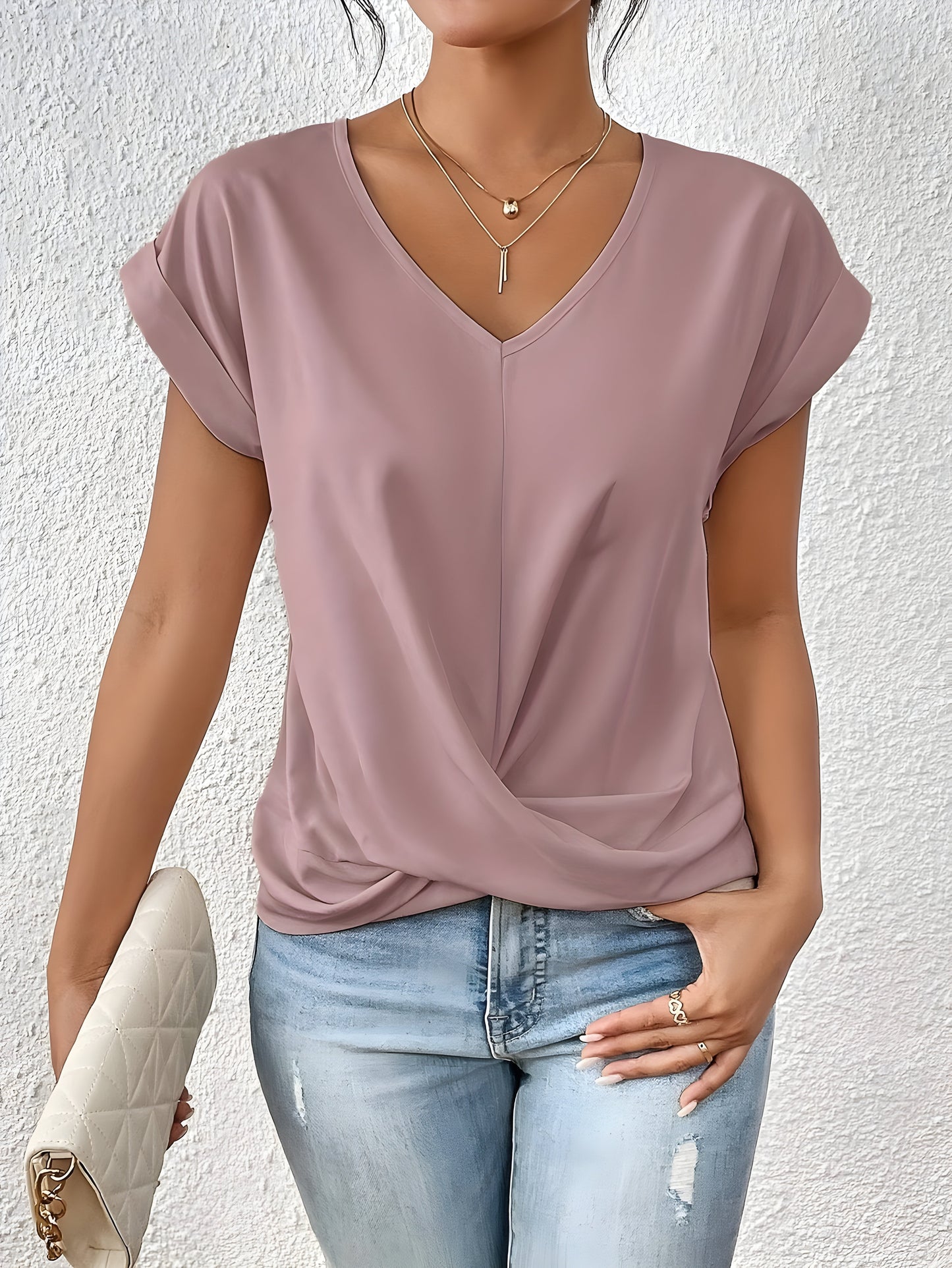 Emma™ | Casual T-shirt met V-hals -  Perfect voor de Lente!