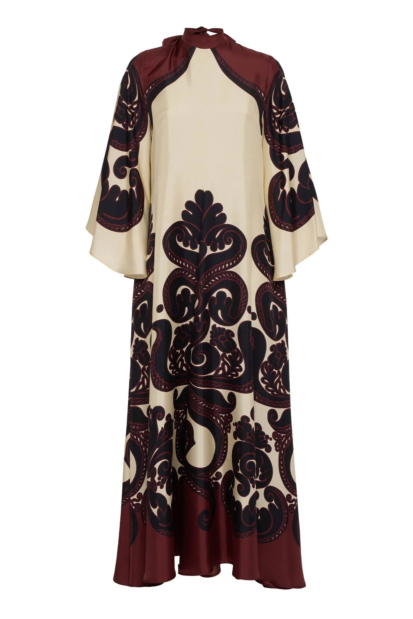 EleganceFlow™ | Satijnen maxi jurk met grenadillaprint
