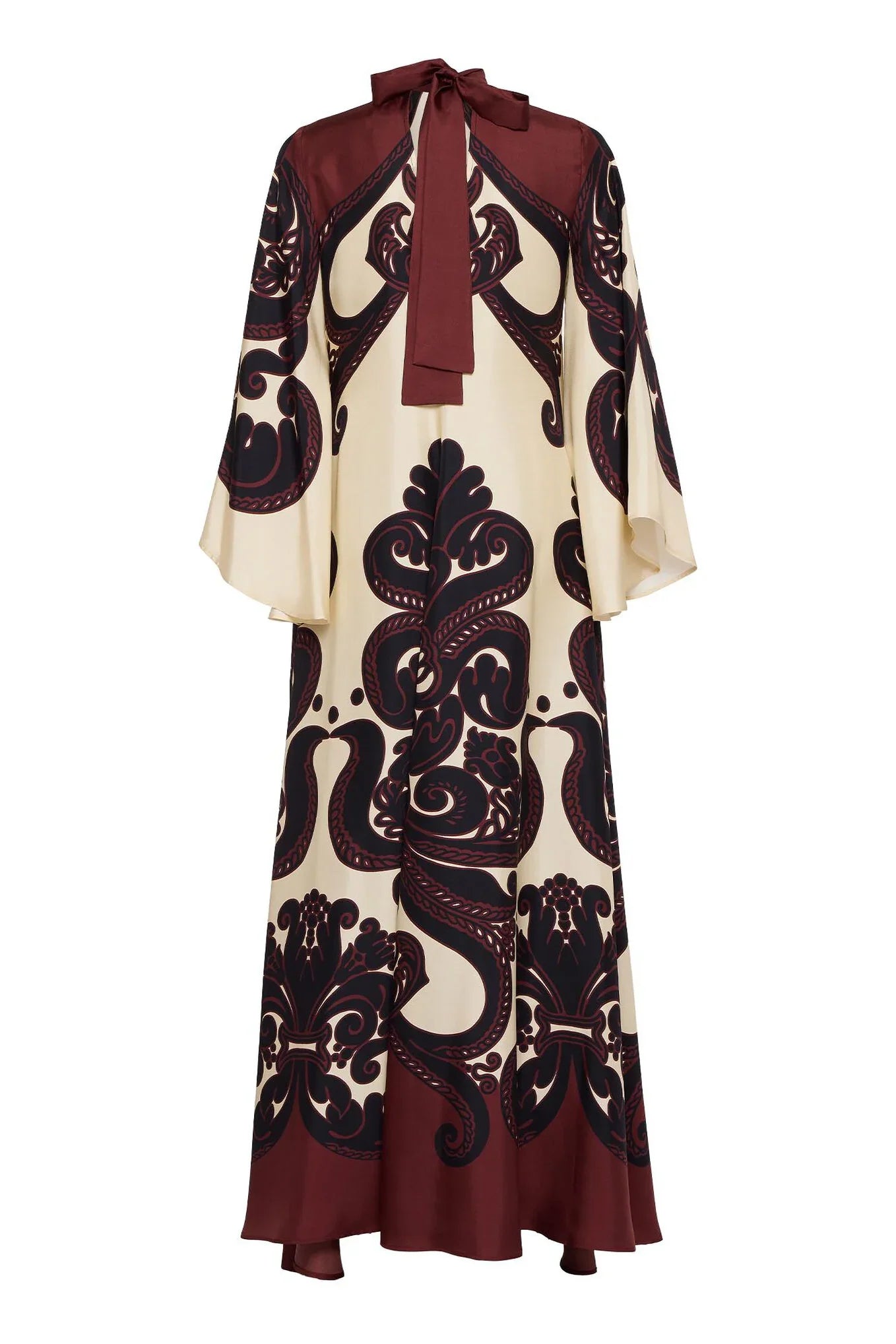 EleganceFlow™ | Satijnen maxi jurk met grenadillaprint