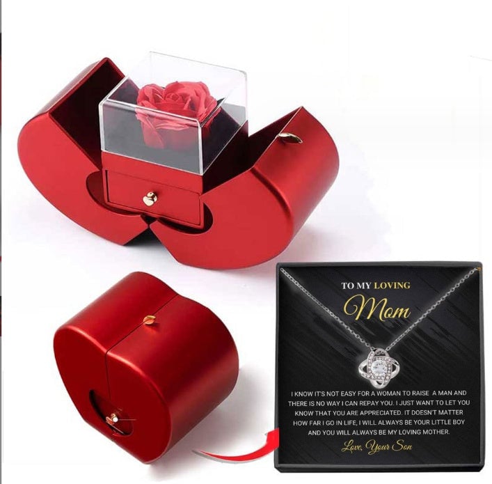 Eternal Love Necklace with Apple Gift Box