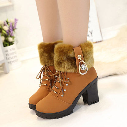 Velura™ | Enkelboots met Pluche en Rits