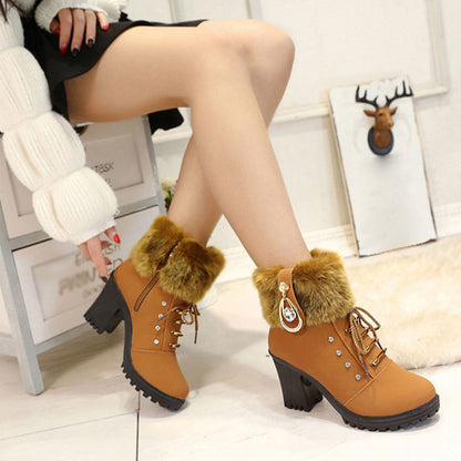 Velura™ | Enkelboots met Pluche en Rits