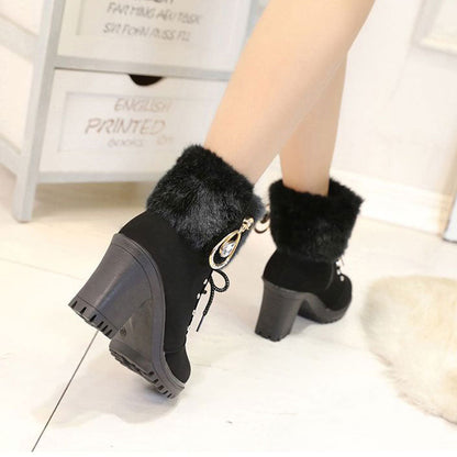 Velura™ | Enkelboots met Pluche en Rits