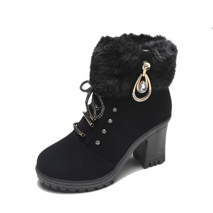 Velura™ | Enkelboots met Pluche en Rits