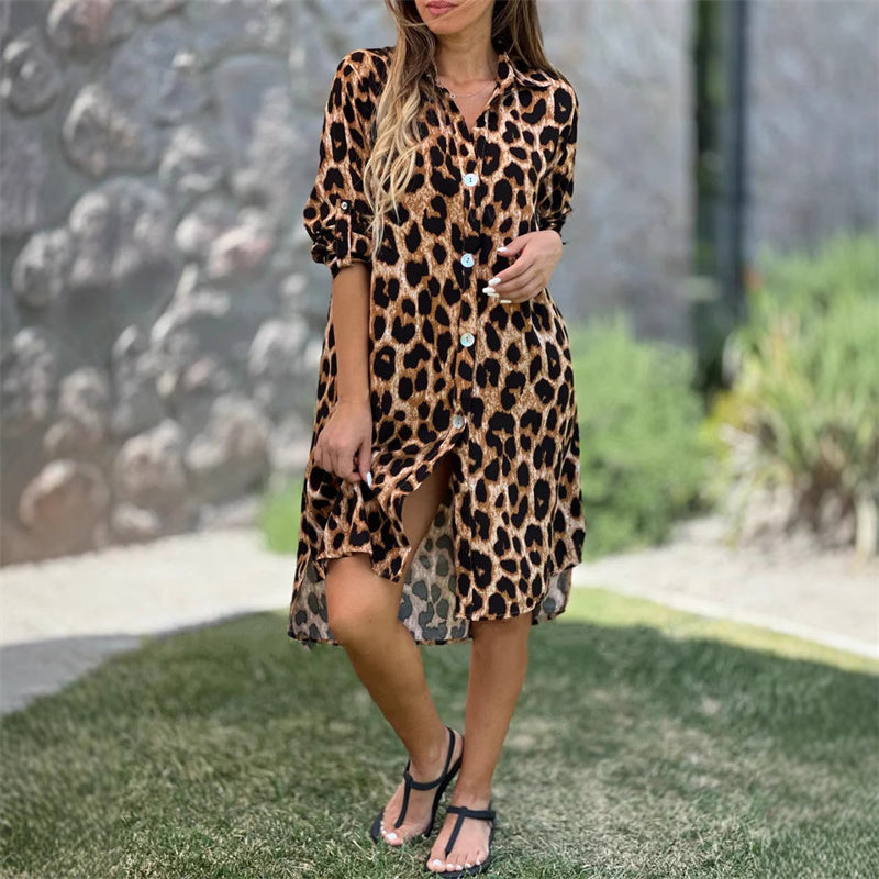WildElegance™ | Oversized Luipaard Print Shirtjurk