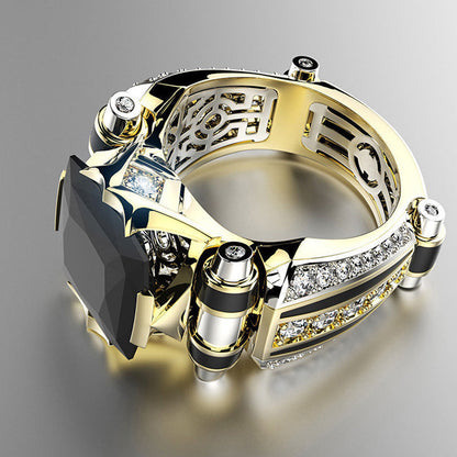 LustreBand™ | Vintage Ring met Brede Zirkonia